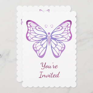 Watercolor Butterfly Invite for Birthday Party