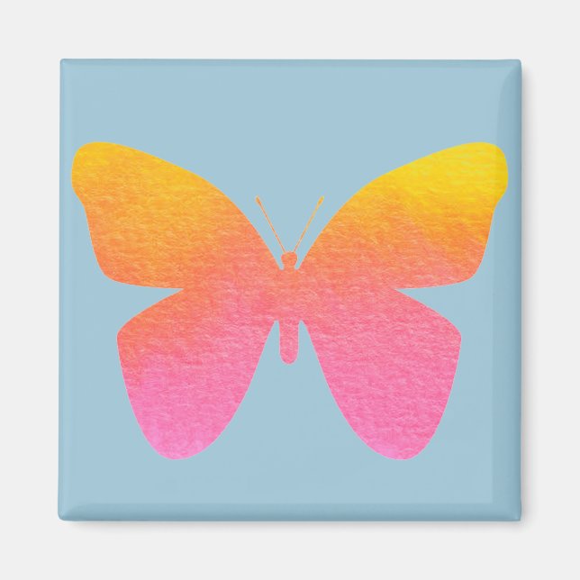 Watercolor butterfly magnet (Front)