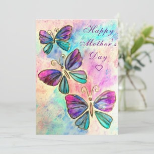 Watercolor Butterfly Mother's Day Card