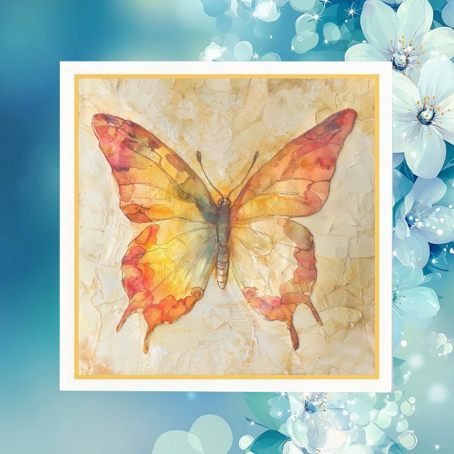 Watercolor Butterfly  Napkin (Creator Uploaded)
