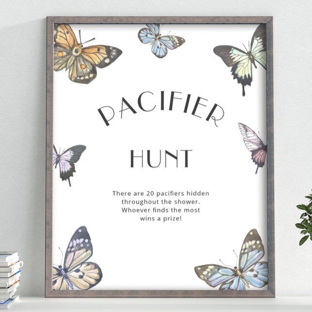 Watercolor Butterfly Pacifier Hunt Game Poster (Creator Uploaded)
