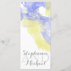 Watercolor Butterfly Periwinkle Lemon Program Rack Programme