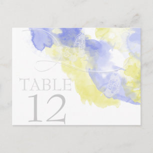 Watercolor Butterfly Periwinkle Lemonade Table Car Postcard