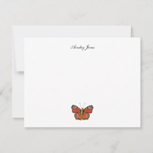 Watercolor Butterfly Personalised flat Thank You Card