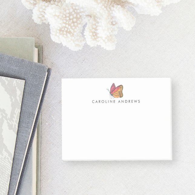 Watercolor Butterfly Personalised Post-it Notes (Creator Uploaded)