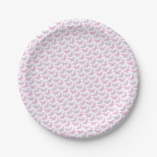Watercolor Butterfly Pink Purple Baby Shower Paper Plate