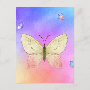 Watercolor Butterfly Postcard