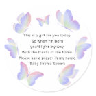 Watercolor Butterfly - Prayer Candle Label