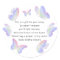 Watercolor Butterfly - Prayer Candle Label