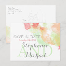 Watercolor Butterfly Rainbow Sherbet SavetheDate
