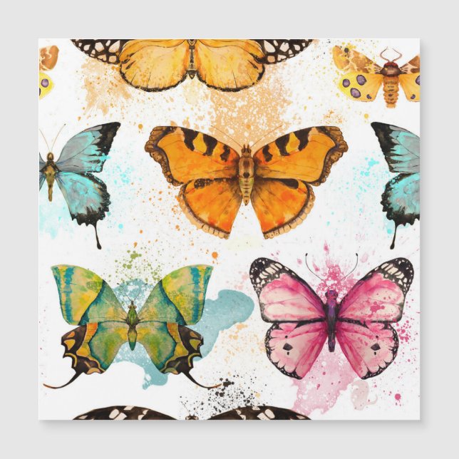 Watercolor Butterfly Seamless Delicate Pattern (Front)