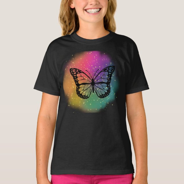  Watercolor Butterfly  T-Shirt (Front)