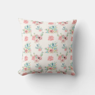 Watercolor Cacti Bloom Cushion 16×16