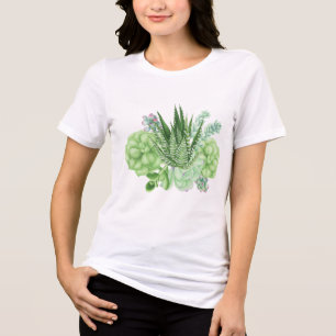 Watercolor Cacti Illustration Tri-Blend Shirt