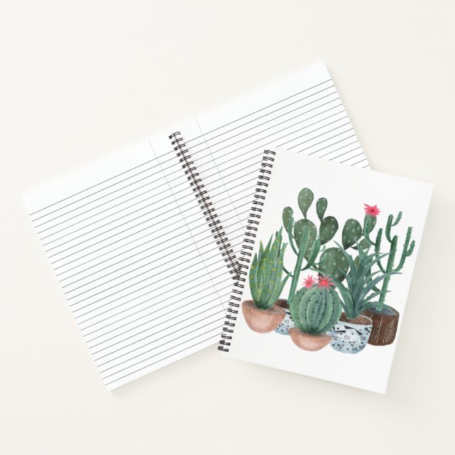 Watercolor cacti. notebook (Inside)