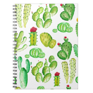 Watercolor Cacti Spiral Notebook