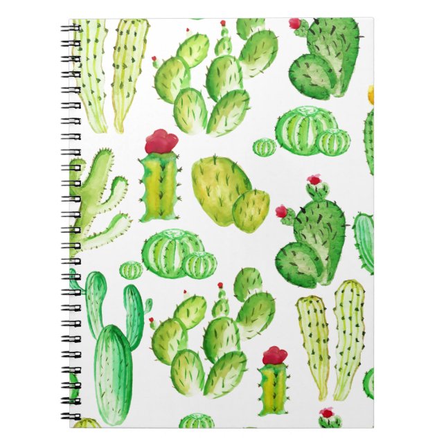 Watercolor Cacti Spiral Notebook (Front)