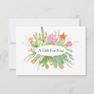 Watercolor Cactus Gift Certificate