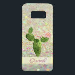Watercolor Cactus, Glitter Bokeh - Personalised Case-Mate Samsung Galaxy S8 Case<br><div class="desc">Watercolor  cactus and gold confetti on glittery bokeh  background  and your name.</div>