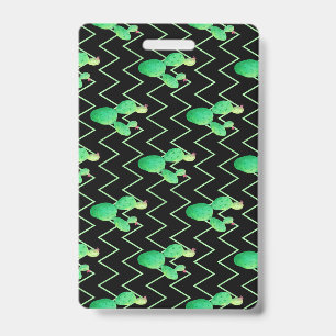 Watercolor Cactus ID Badge