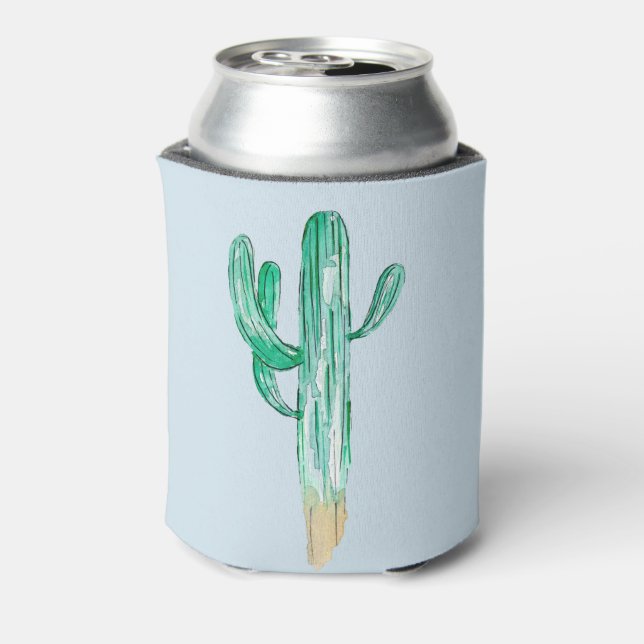 Watercolor Cactus Koozie (Can Back)