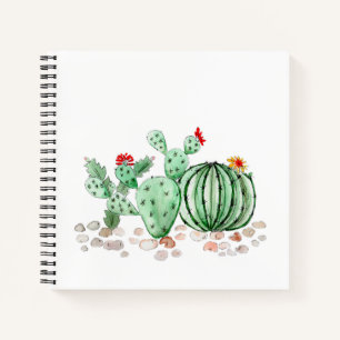 watercolor, cactus notebook