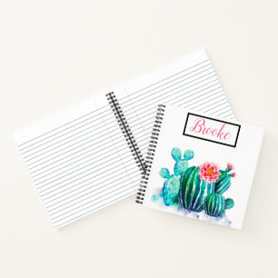watercolor Cactus Notebook