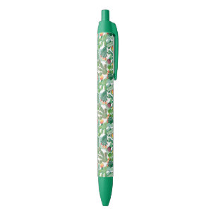 Watercolor Cactus Pattern Black Ink Pen