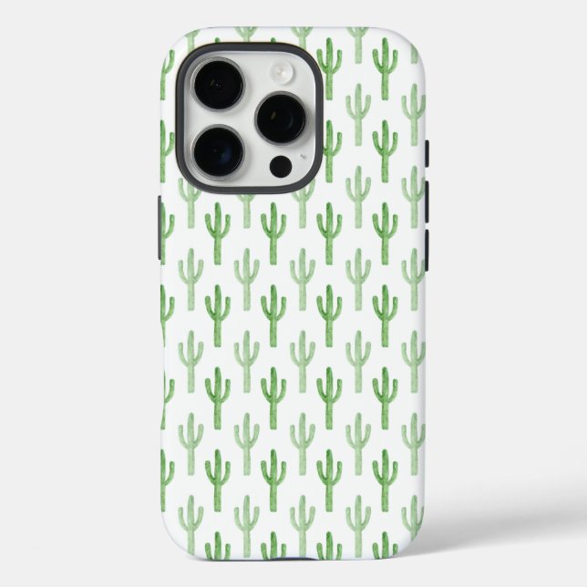 Watercolor Cactus Pattern Case-Mate iPhone Case (Back)