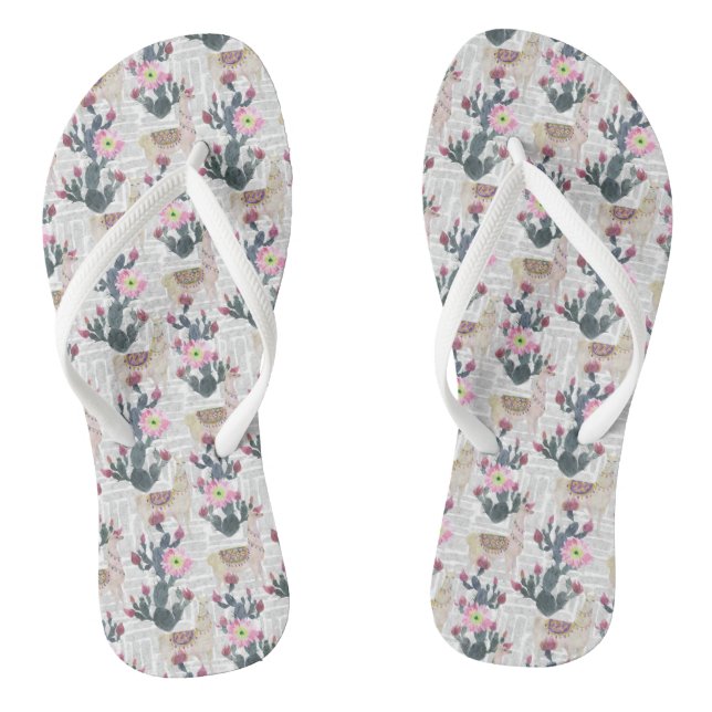 Watercolor Cactus Pattern Jandals (Footbed)