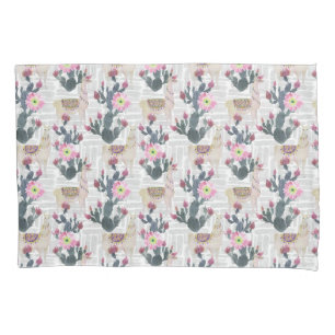 Watercolor Cactus Pattern Pillowcase