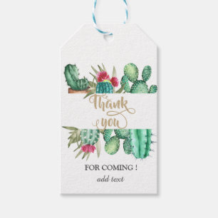 Watercolor Cactus Polka Dots Gift Tags