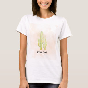 Watercolor Cactus Simple Southwestern Design T-Shirt