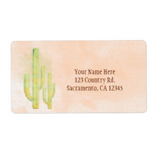 Watercolor Cactus Simple Southwestern Favour