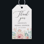 Watercolor Cactus Thank You | Desert Bridal Shower Gift Tags<br><div class="desc">Add a sweet finishing touch to your bridal shower favors with this soft watercolor desert thank you tag. Featuring delicate flowers and charming cactus illustrations, this tag is perfect for boho, desert, or garden style bridal showers. Personalize it with the bride’s name and event date to create a thoughtful keepsake...</div>