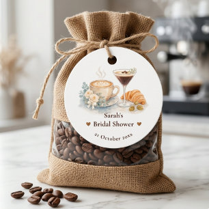 Watercolor Cafe Espresso Martini Shower Favour Tag