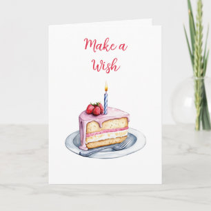 Watercolor Cake Birthday Card