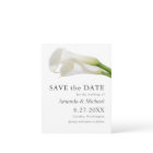 Watercolor Calla Lilies Save the Date with Photo