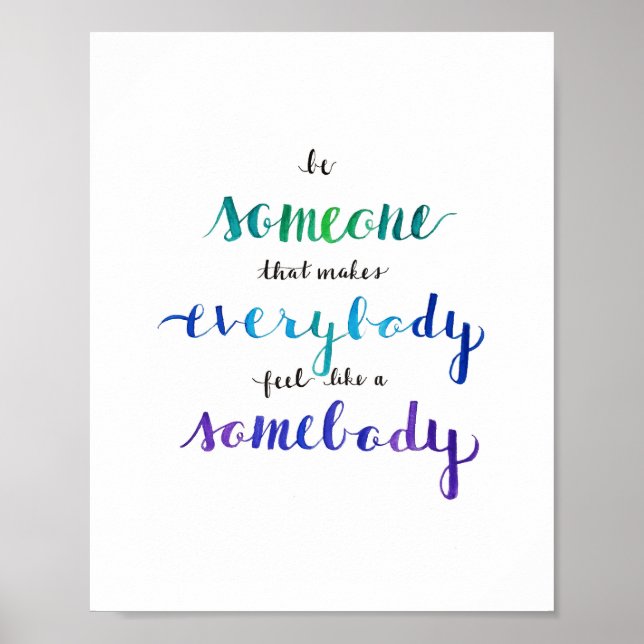 Watercolor Calligraphy Quote Poster (Front)