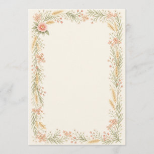 Watercolor Camellia Wedding Program Blush Botani Programme