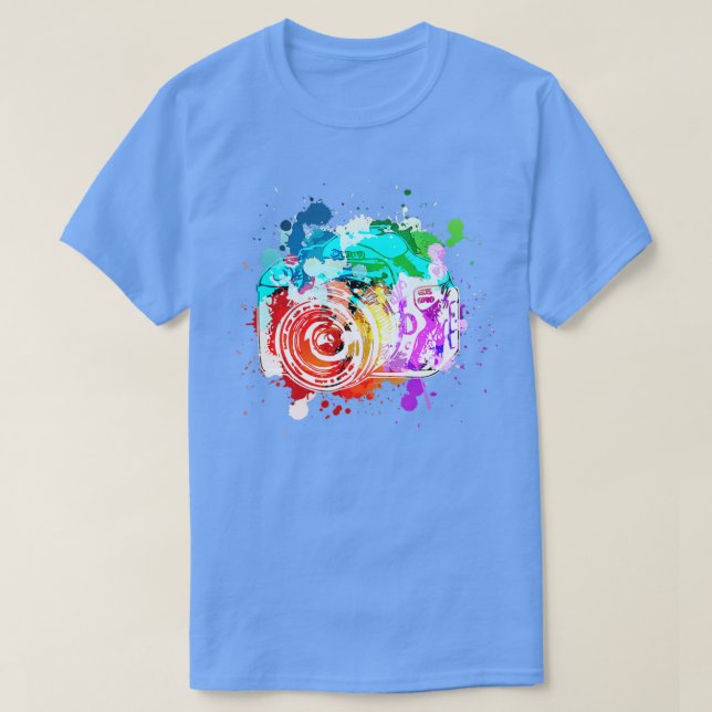 'Watercolor Camera Photographer' Photography Camer T-Shirt (Design Front)