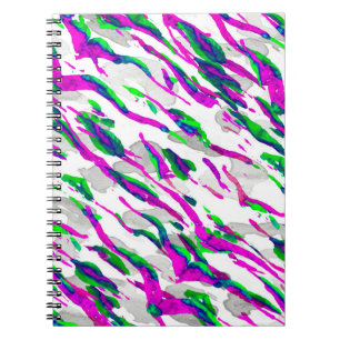Watercolor Camouflage Design. Abstract Safari Tile Notebook