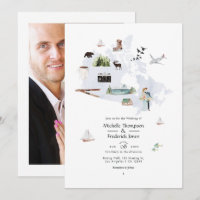Watercolor Canada Destination Wedding