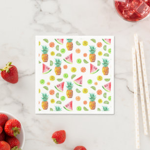 Watercolor Candied Fruit Pattern Napkin
