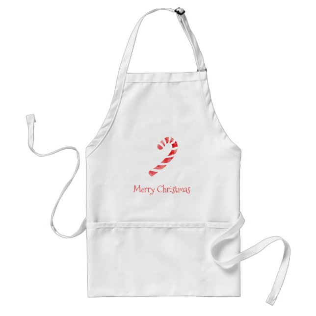 Watercolor Candy Cane Standard Apron (Front)
