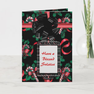 Watercolor Candy Canes Holiday Card