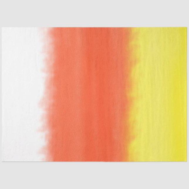 Watercolor Candy Corn Ombre Tissue Paper (Front)