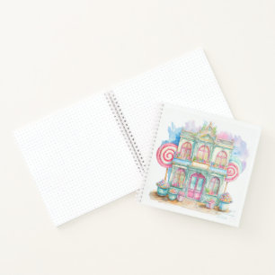 watercolor candy shop bullet journal notebook