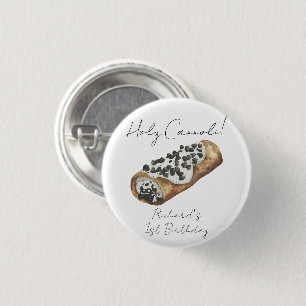 Watercolor Cannoli 1st Birthday Party 3 Cm Round Badge