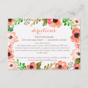 Watercolor Canopy Wedding Enclosure/Direction card